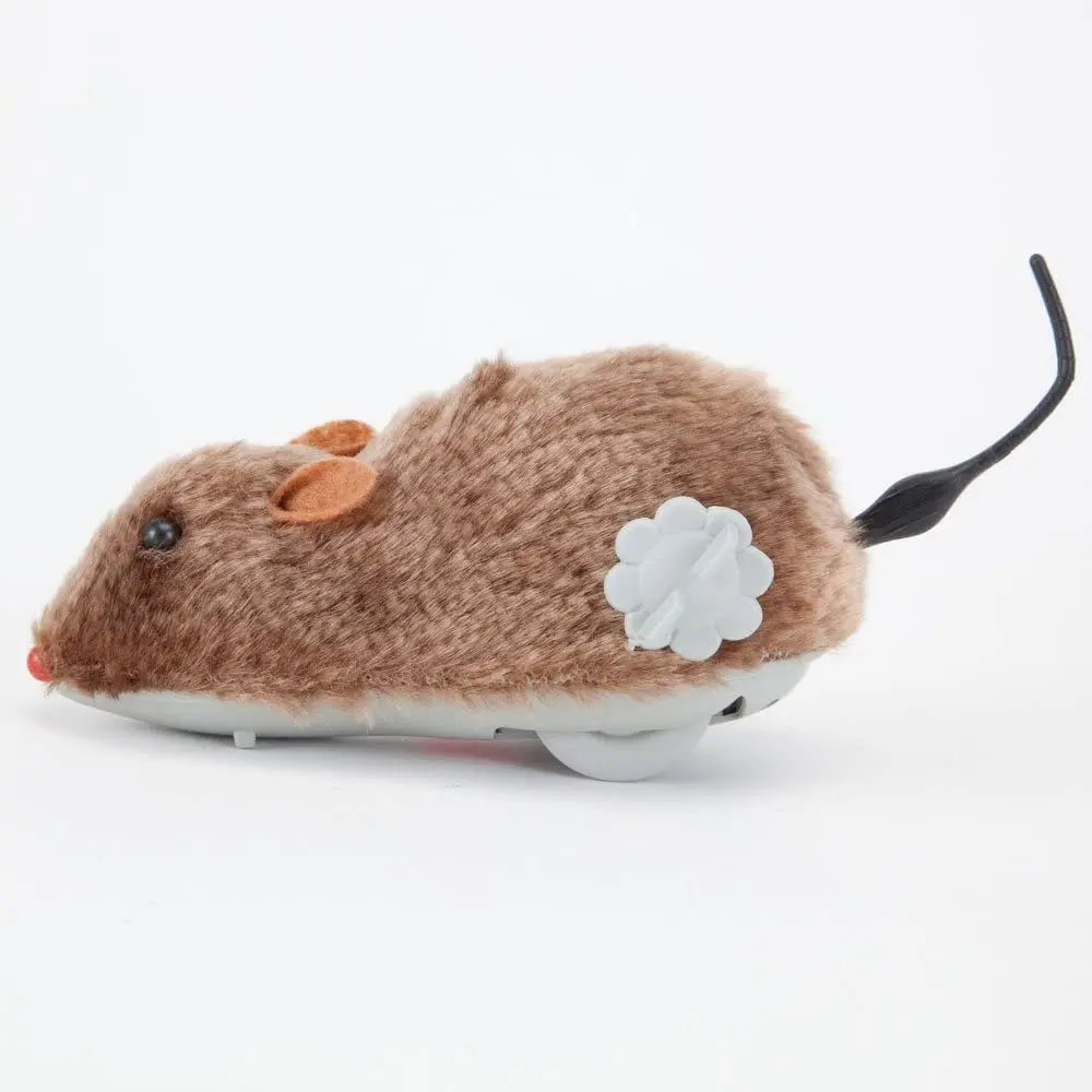 Wind-Up Plush Mouse Cat Toy – Lifelike Running Rat – product image 4