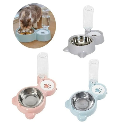 2-in-1 Pet Food & Water Dispenser – Gravity Feeder