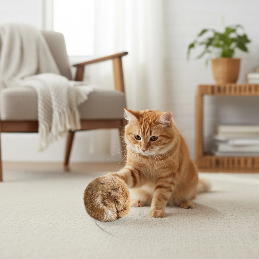 Fluffy Catnip Ball – Interactive Chasing Toy – product image 13