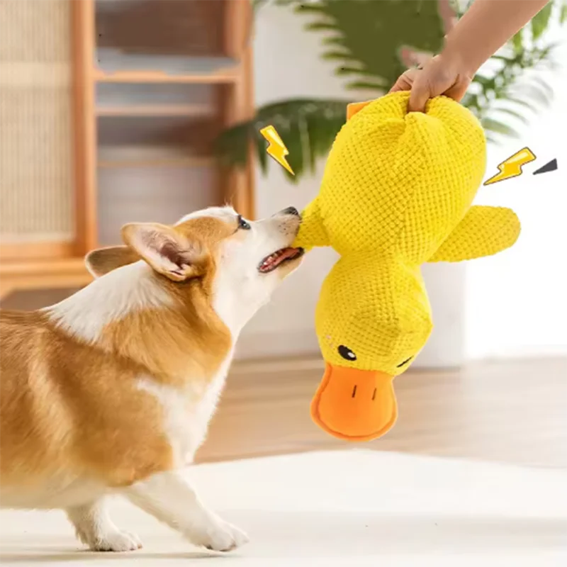 Plush Duck Squeaky Dog Toy – Cuddly Enrichment Toy – product image 12