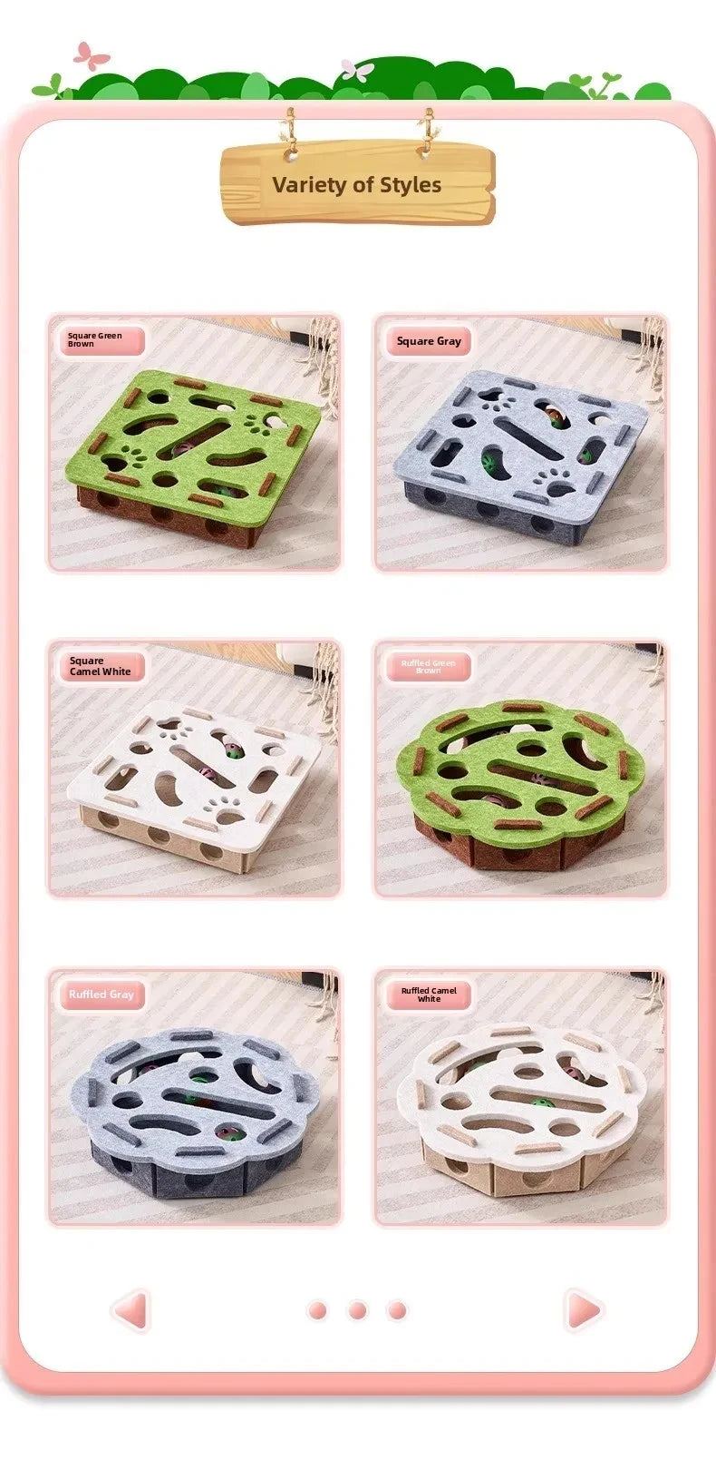 Felt Cat Puzzle Box – Indoor Ball Hunting Toy – product image 12
