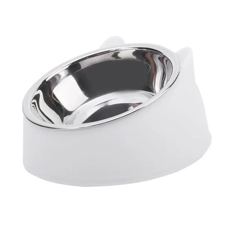 Inclined Stainless Steel Cat Bowl – Raised Feeding Dish – product view 26