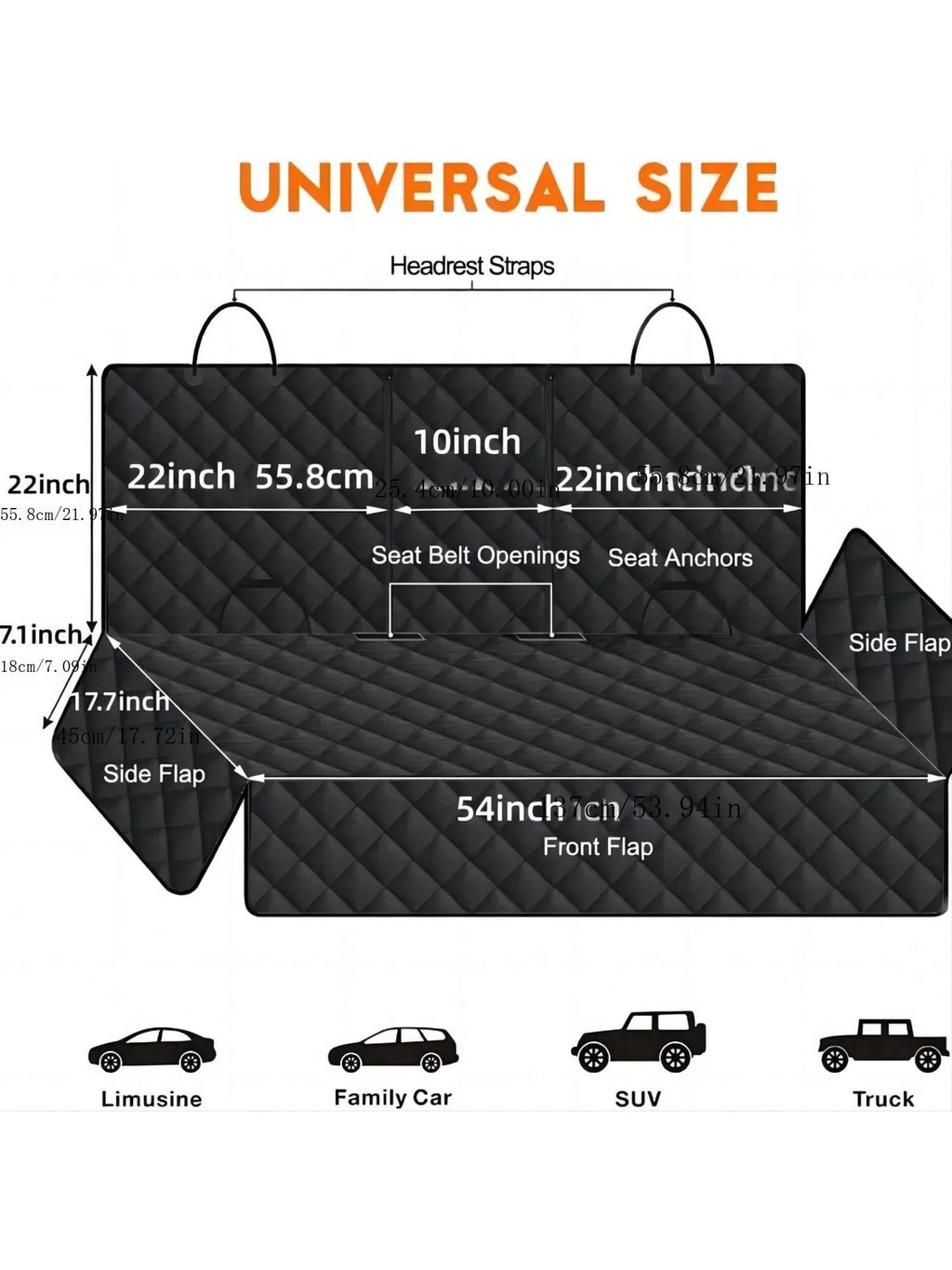 Waterproof Dog Car Seat Cover – Back Seat Protector
