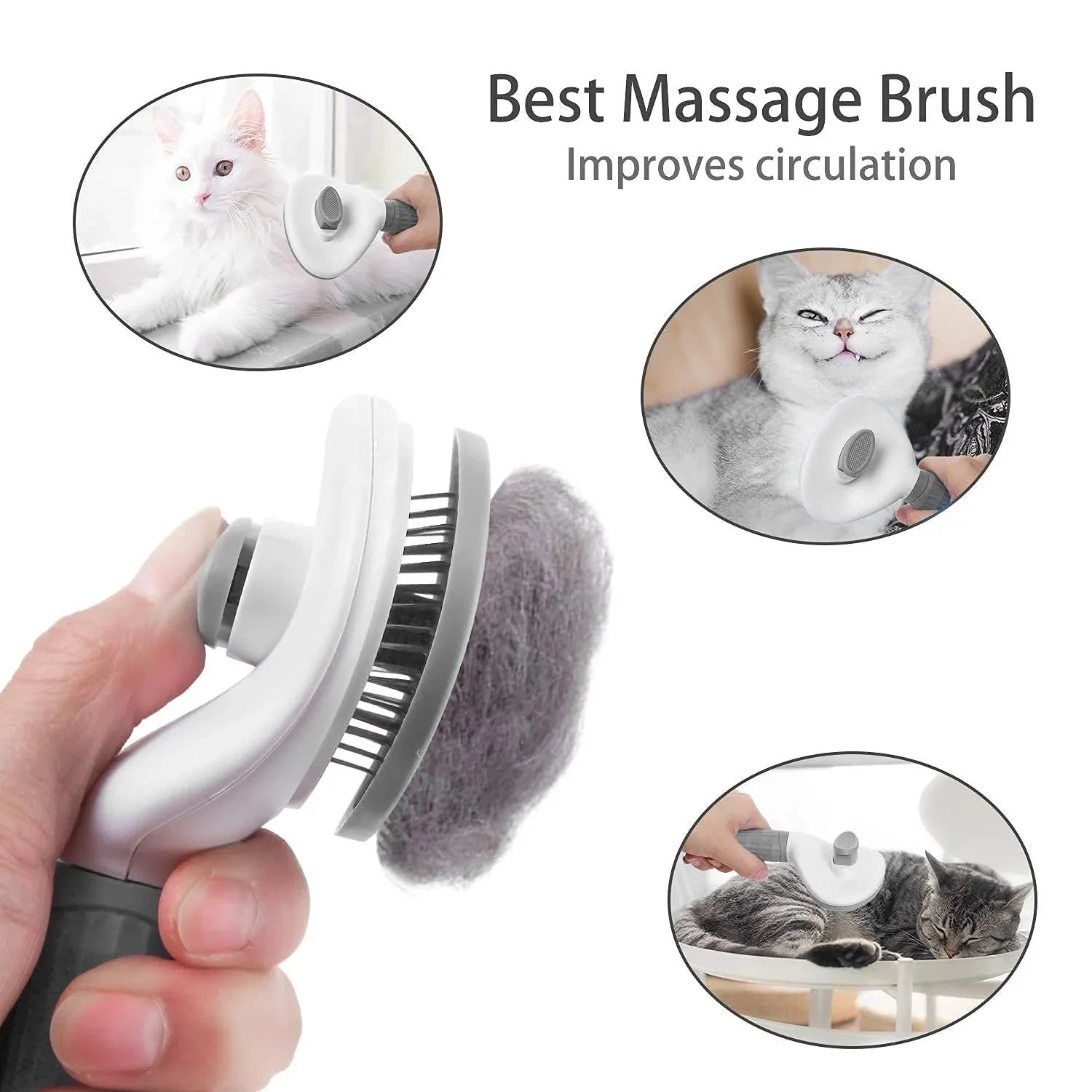 Self-Cleaning Slicker Brush – Dog & Cat Grooming – product view 8