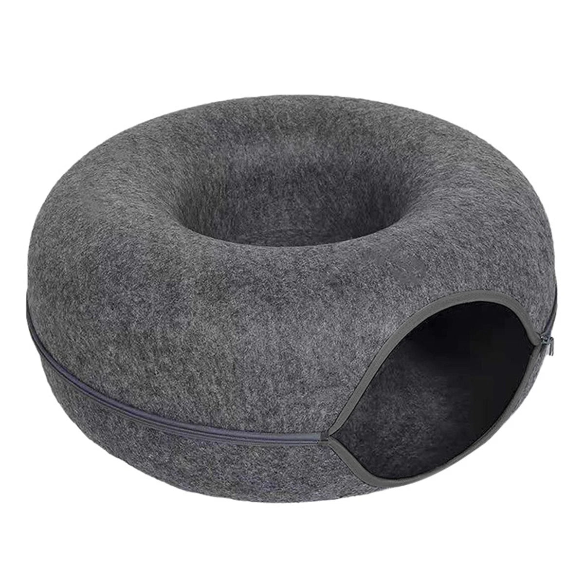 Interactive Round Small Cat Tunnel Nest Felt Kittens Bed House Scratcher Cat Donut Sleeping Pet Toy for Available in 4 colors