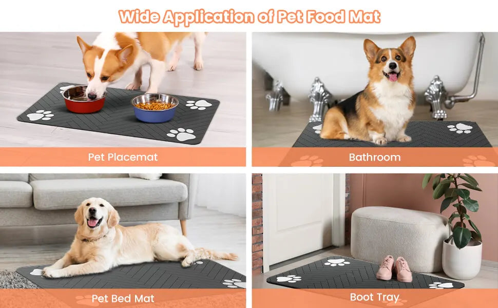 Absorbent Pet Feeding Mat – Quick-Dry Backing – product view 11