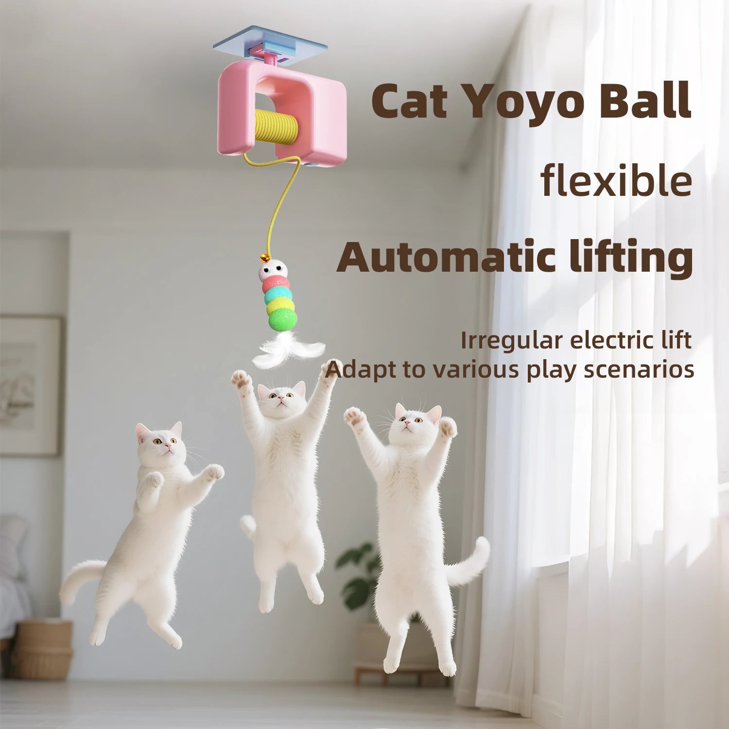 Rechargeable Hanging Bird Cat Toy – Automatic Flying Teaser – product image 2