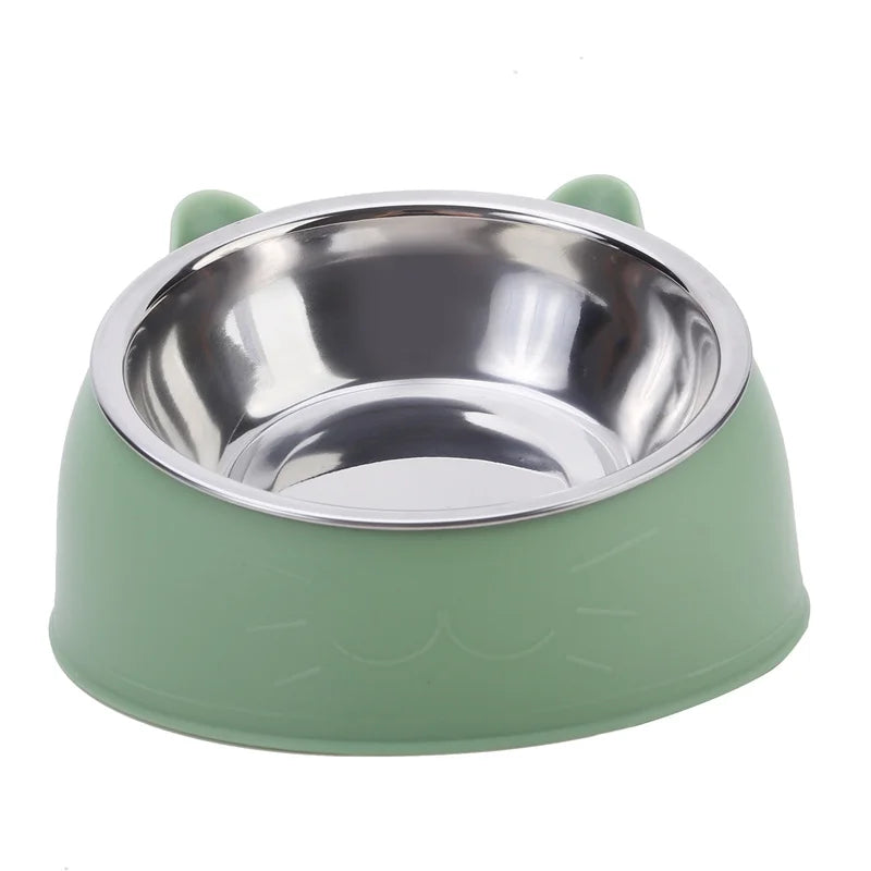 Inclined Stainless Steel Cat Bowl – Raised Feeding Dish – product view 10