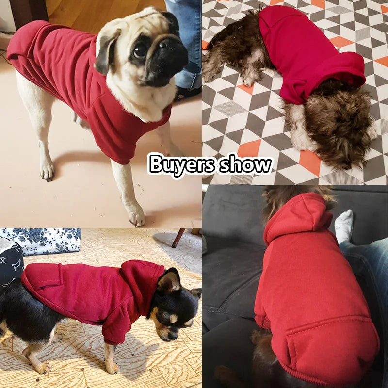 Fleece Dog Hoodie – Warm Winter Pet Coat – product view 4