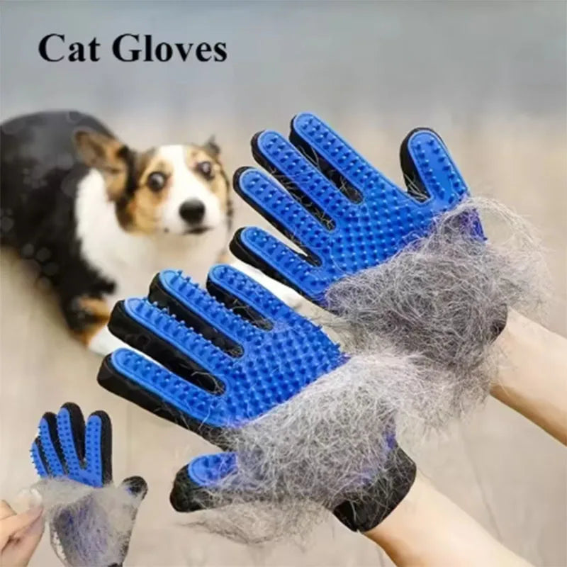 Pet Grooming Glove – Gentle Deshedding Hair Remover