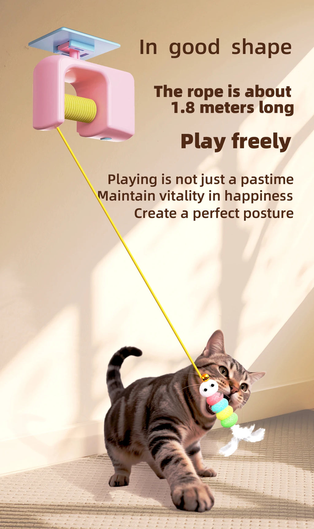 Rechargeable Hanging Bird Cat Toy – Automatic Flying Teaser – product image 11
