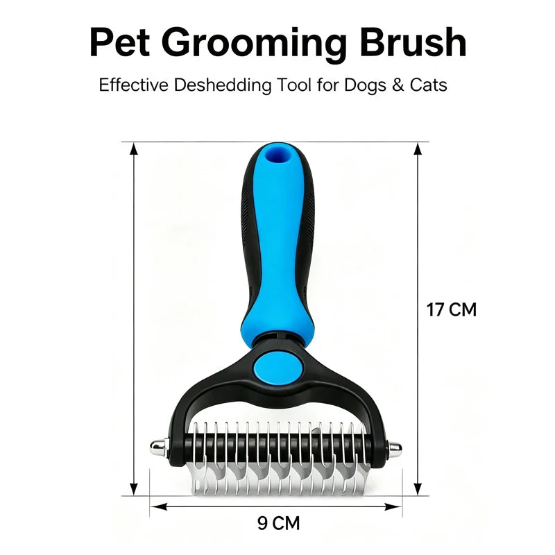 Double-Sided Undercoat Rake – Dog & Cat Deshedding – product view 4