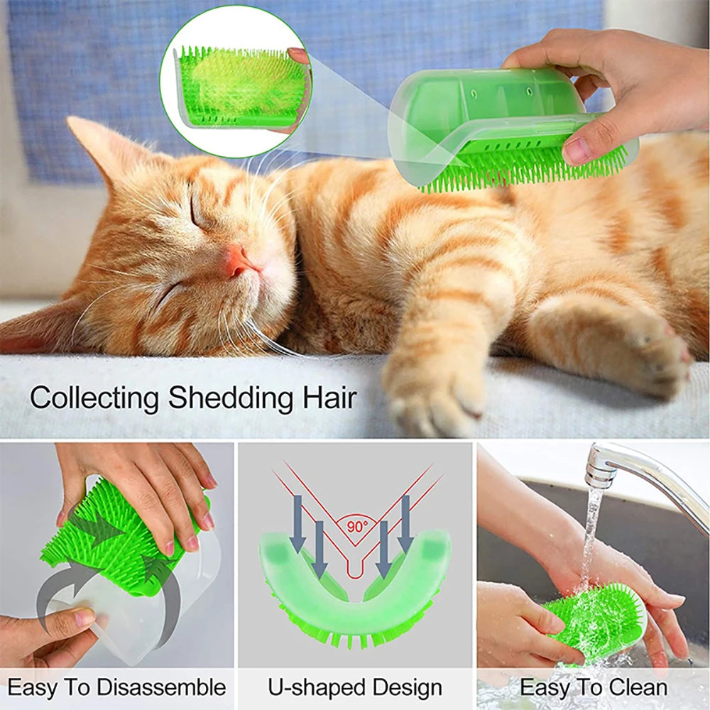 Cat Corner Grooming Brush – Self-Massage Wall Comb – product view 4