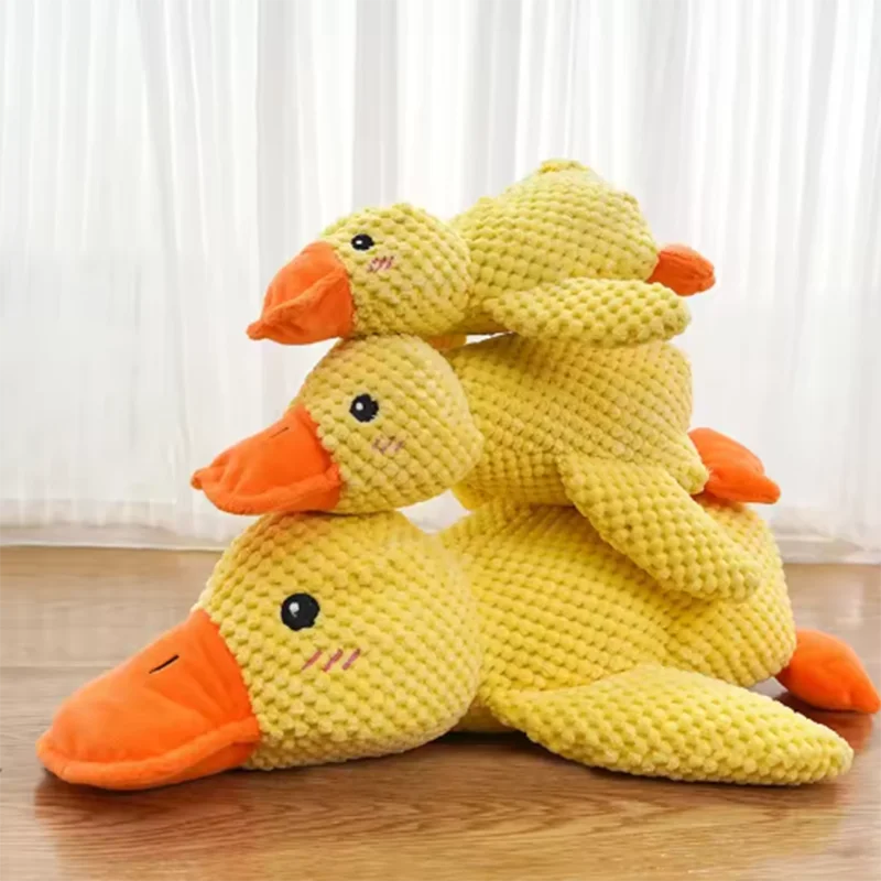 Plush Duck Squeaky Dog Toy – Cuddly Enrichment Toy – product image 16