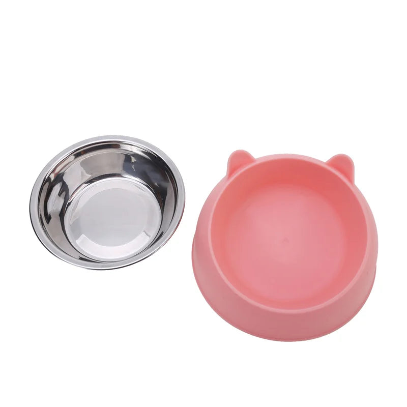 Inclined Stainless Steel Cat Bowl – Raised Feeding Dish – product view 4