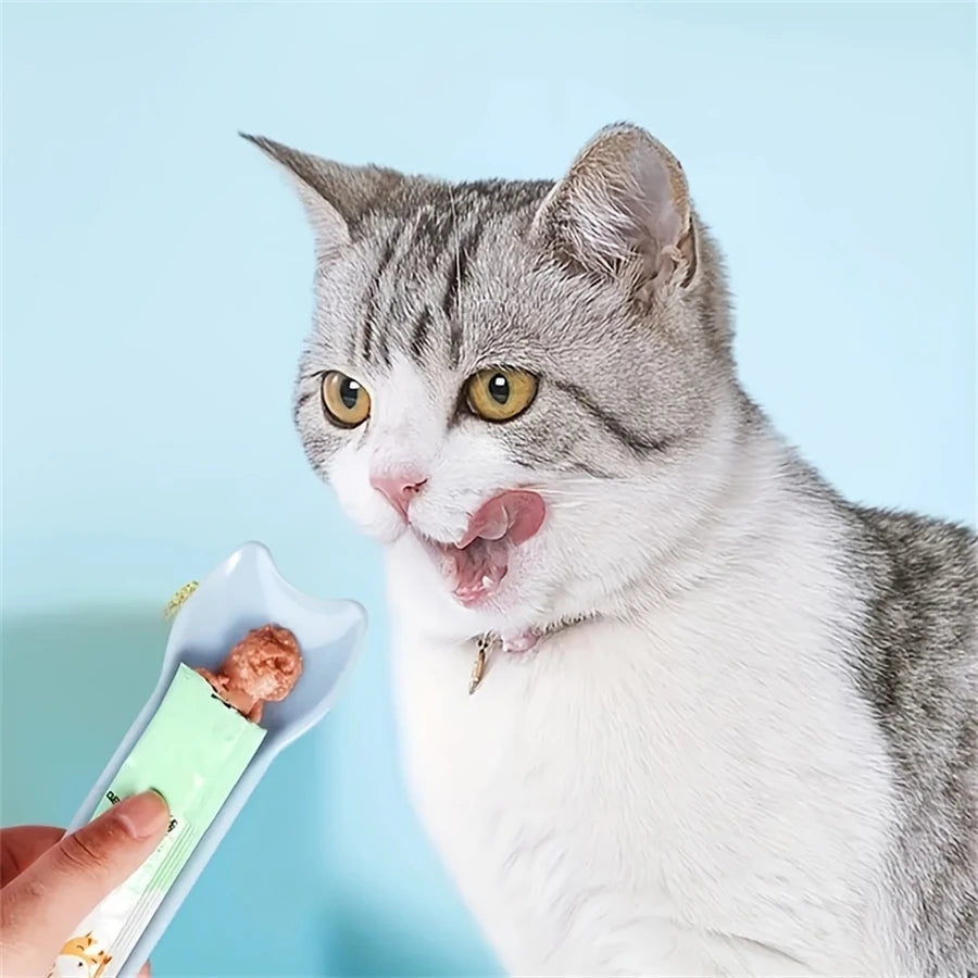 Cat Treat Squeeze Spoon – Mess-Free Wet Snack Feeder – product image 2