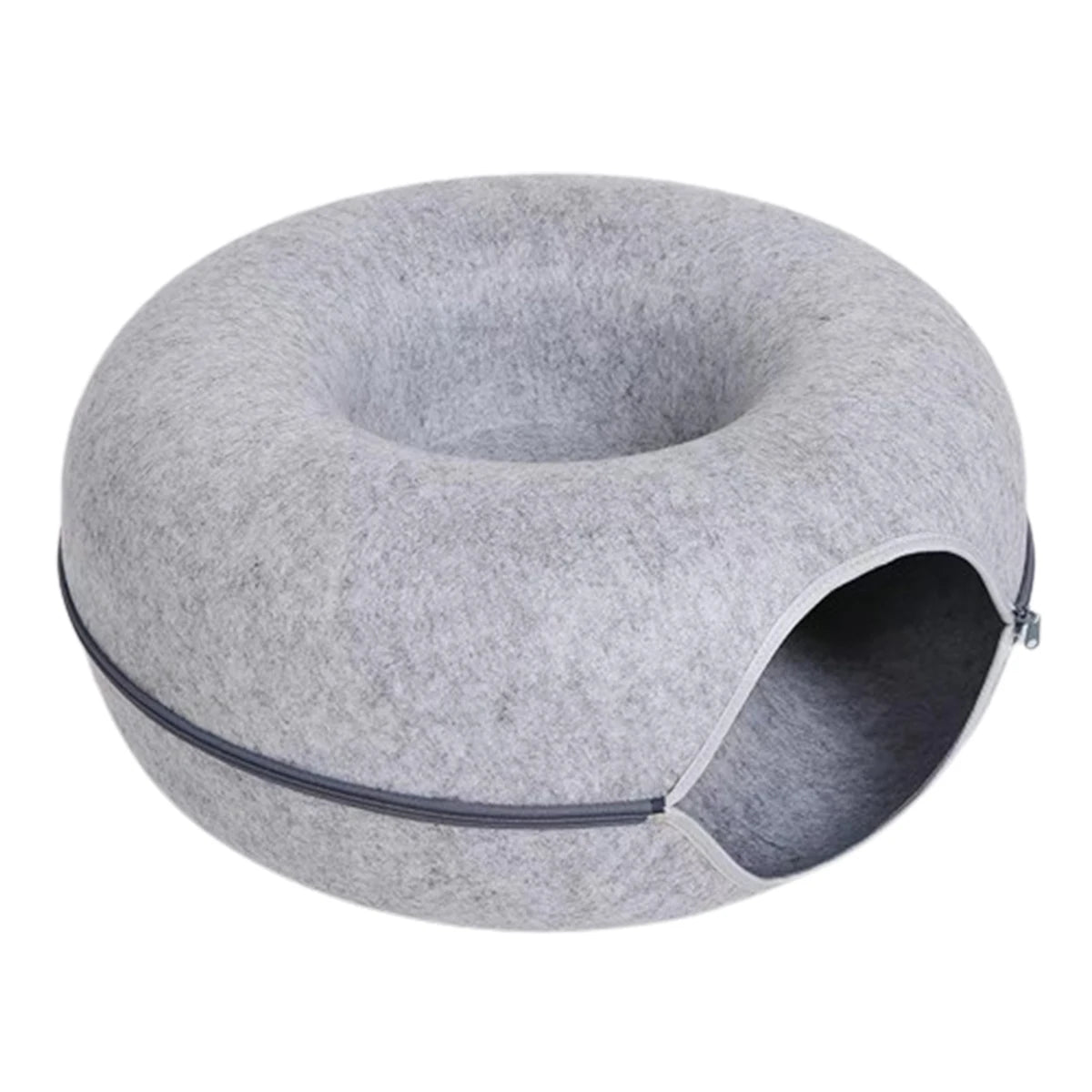 Interactive Round Small Cat Tunnel Nest Felt Kittens Bed House Scratcher Cat Donut Sleeping Pet Toy for Available in 4 colors