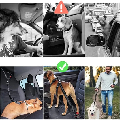 Adjustable Dog Car Seat Belt – Headrest Restraint Tether – product detail 3