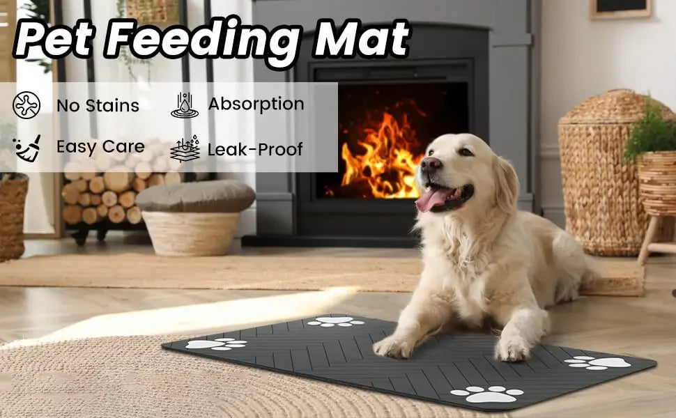 Absorbent Pet Feeding Mat – Quick-Dry Backing – product view 7