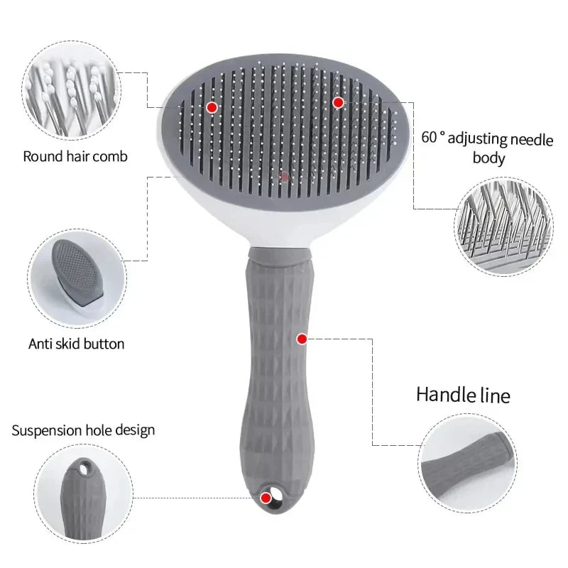 Self-Cleaning Slicker Brush – Dog & Cat Grooming – product view 5