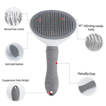 Self-Cleaning Slicker Brush – Dog & Cat Grooming – product view 5