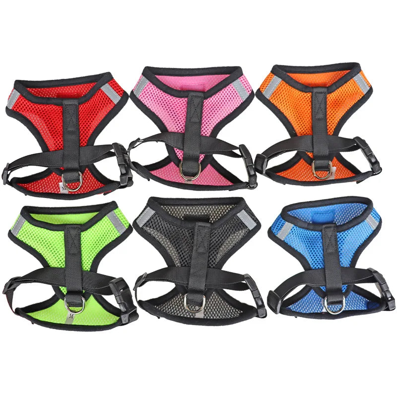 Breathable Mesh Pet Harness & Leash Set – Reflective – product view 3